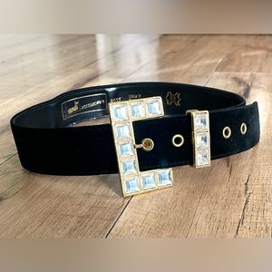 Mondi Black & Gold Velvet Belt